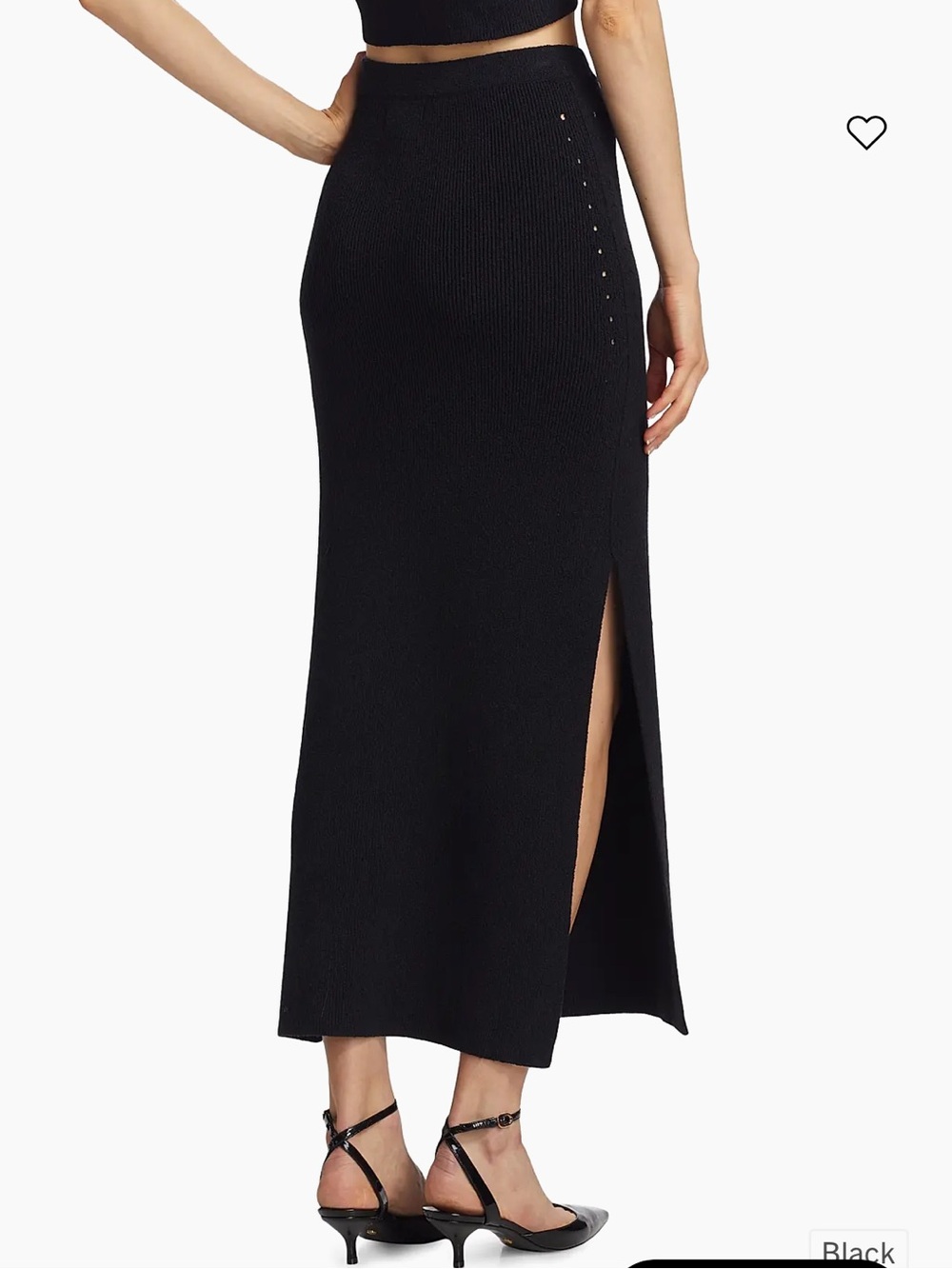 Loulou de Saison Aalis Cotton-Blend Rib-Knit Midi-Skirt size L NWT - Picture 12 of 14